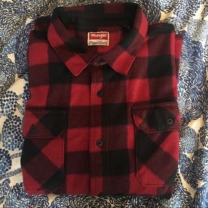 Red and Black Buffalo Plaid Fleece shirt 3XL